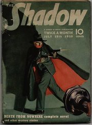 The Shadow, as seen on the cover of the July 15, 1939 issue of The Shadow Magazine.